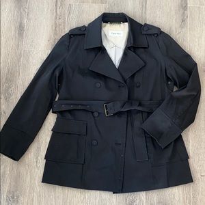 Calvin Klein hip-length trench coat